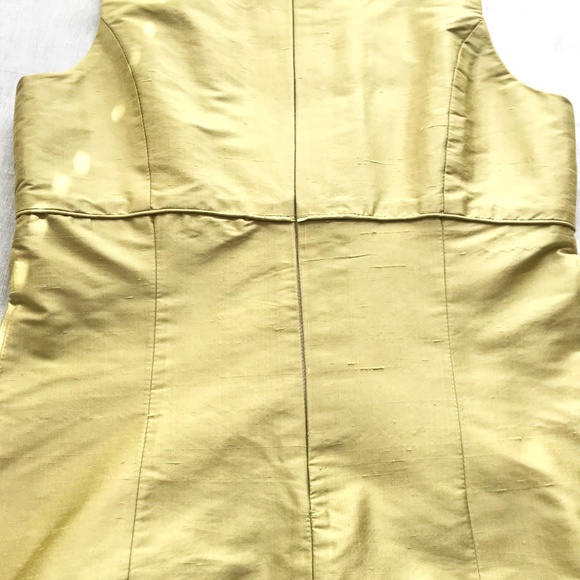 Gold Sleeveless Shift Dress by Jean Michel - Picture 7 of 8
